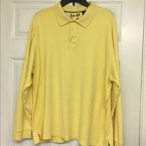 Luster Soft Supima Long Sleeve Shirt Yellow-SZ XL